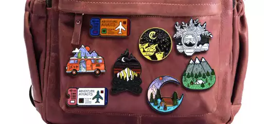 How to put enamel pins on backpack