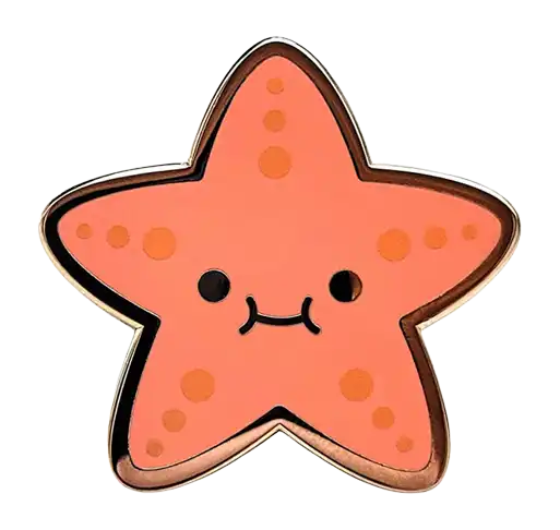 custom starfish lapel pin